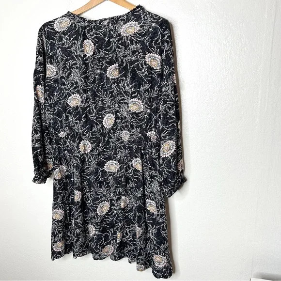 Ann Taylor LOFT Floral Print Long Sleeve Mini Dress Plus Size 18 - Picture 7 of 7